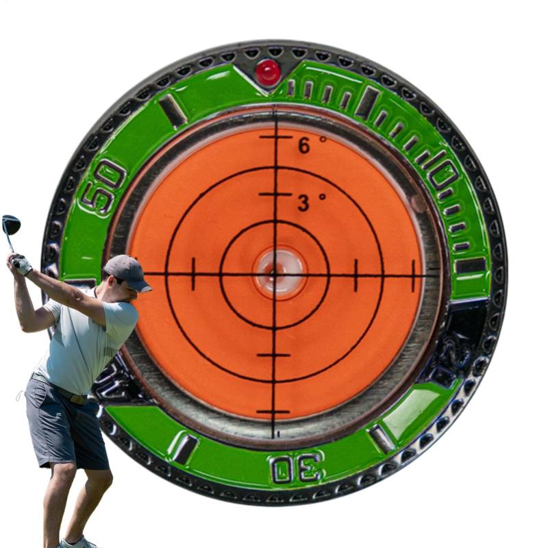 Golfballmarker,Ballmarker Golf,Doppelseitiges Green Reader Golf-Putting-Tool | Tragbares professionelles Golf-Messgerät für Basketballplätze, Golfplätze, Fußball von Tanxemery