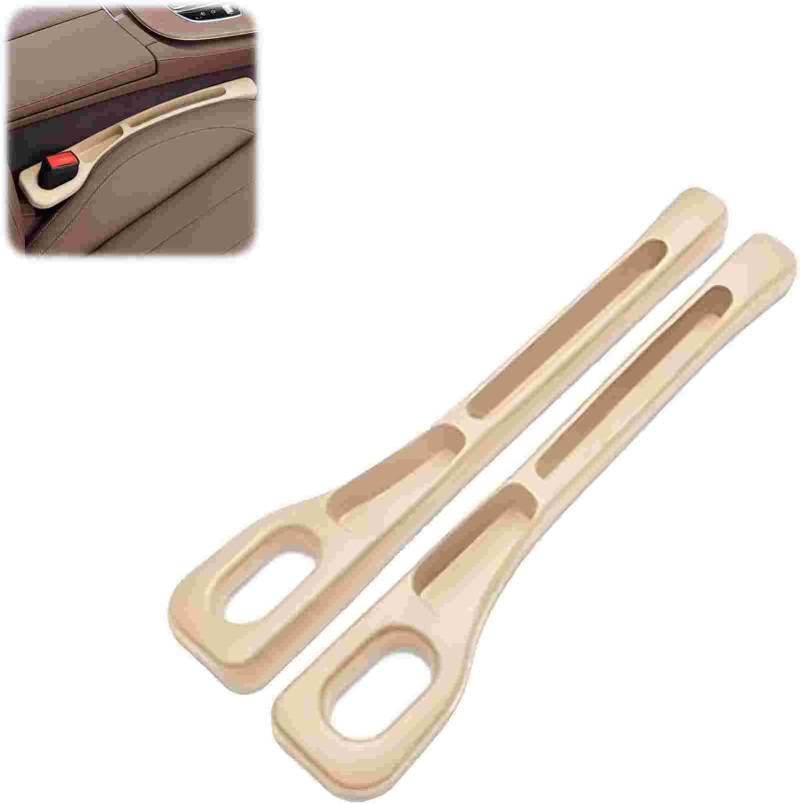 2 Stück Autositz Lückenfüller, Autositz Organizer, Aufbewahrungsbox Für Autositze, Universal Car Seat Gap Filler, Seat Gap Storage Box Car Seat Gap Filler Für Die Meisten Modelle Von Autos (Beige) von Tarange