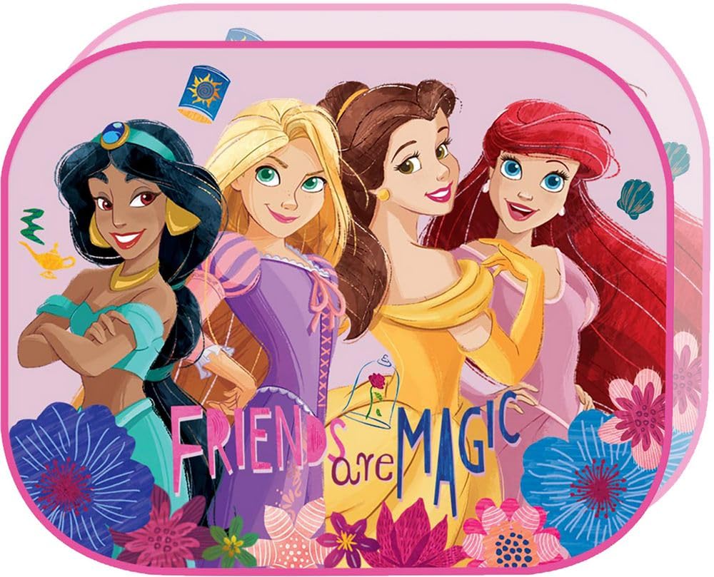 TataWay - Disney Auto Sonnenblenden | UV-Schutz | Einfache Befestigung | Prinzessinnen Grafiken, Prinzessinnen Disney, Polyester, 44 x 35 cm von TataWay in viaggio si cresce