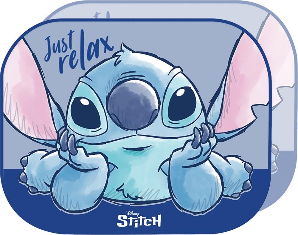 Disney Lilo & Stitch Sonnenblende für Kinder, 44 x 35 cm, mit Stitch-Grafik auf lila Hintergrund von TataWay in viaggio si cresce