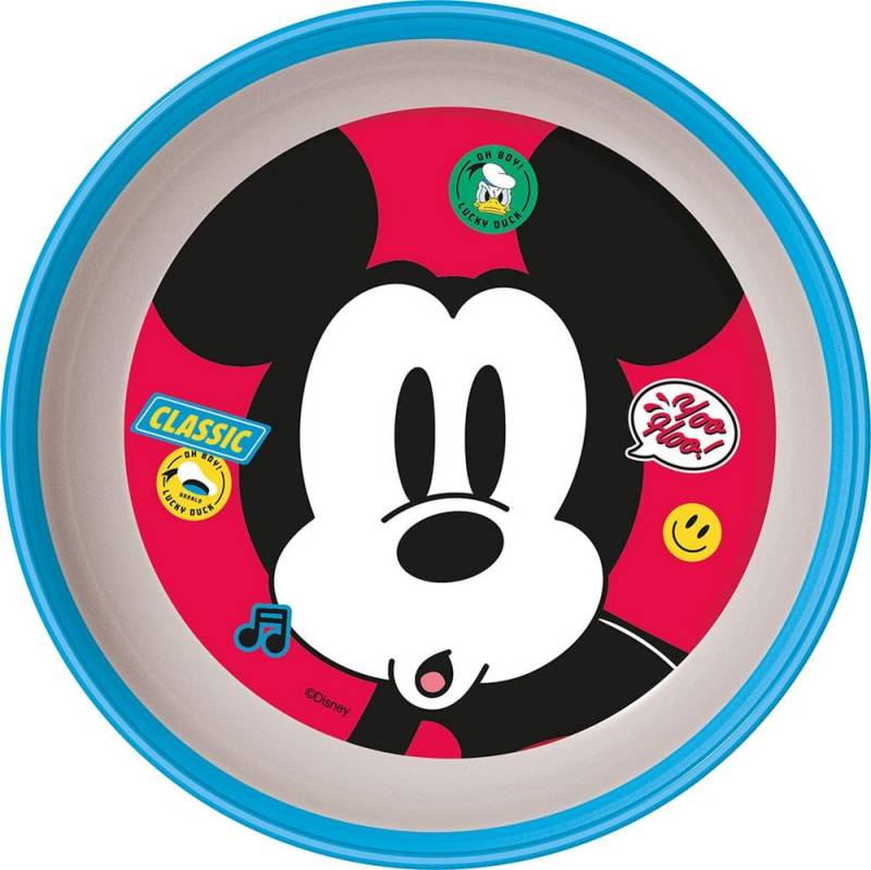 Disney Mickey Maus Kunststoff Blau Weiß Mickey Maus mit rutschfester Unterseite von TataWay in viaggio si cresce