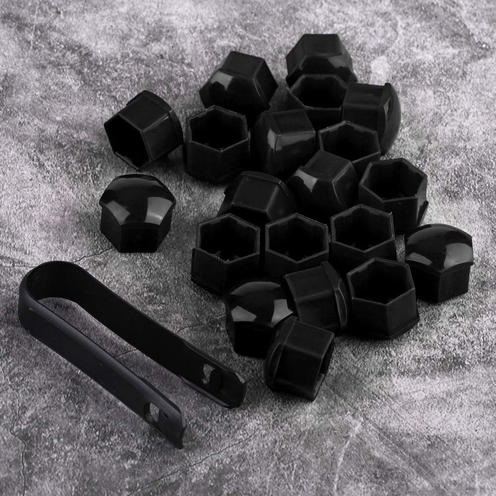 20pcs 21mm Nussauto Wheel -Hub -Schraubenbedeckungskappe Anti - Diebstahlschutz für Autorad -Hub Stilvoll und (BLACK) von Tbest