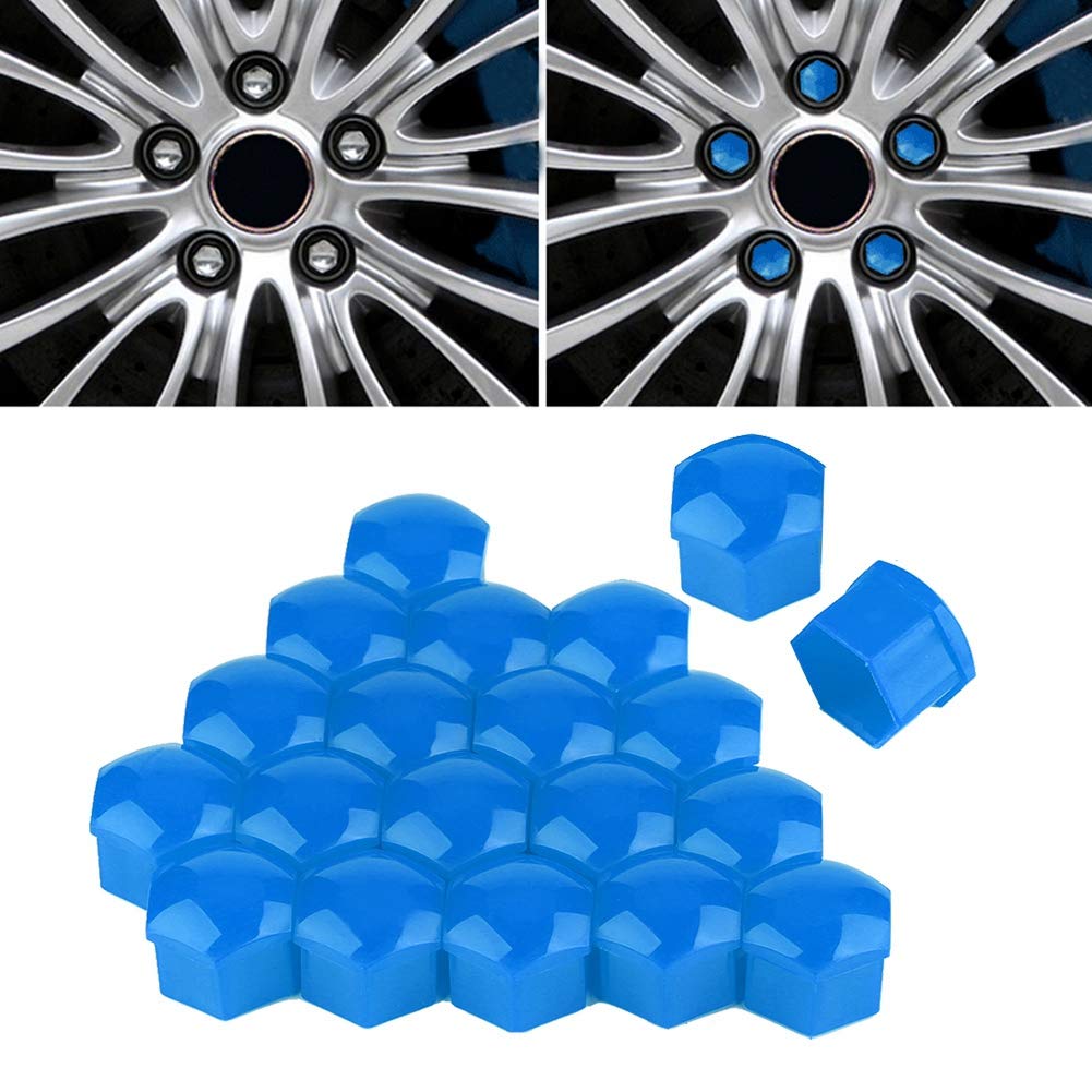 20pcs 21mm Nussauto Wheel -Hub -Schraubenbedeckungskappe Anti - Diebstahlschutz für Autorad -Hub Stilvoll und (BLUE) von Tbest