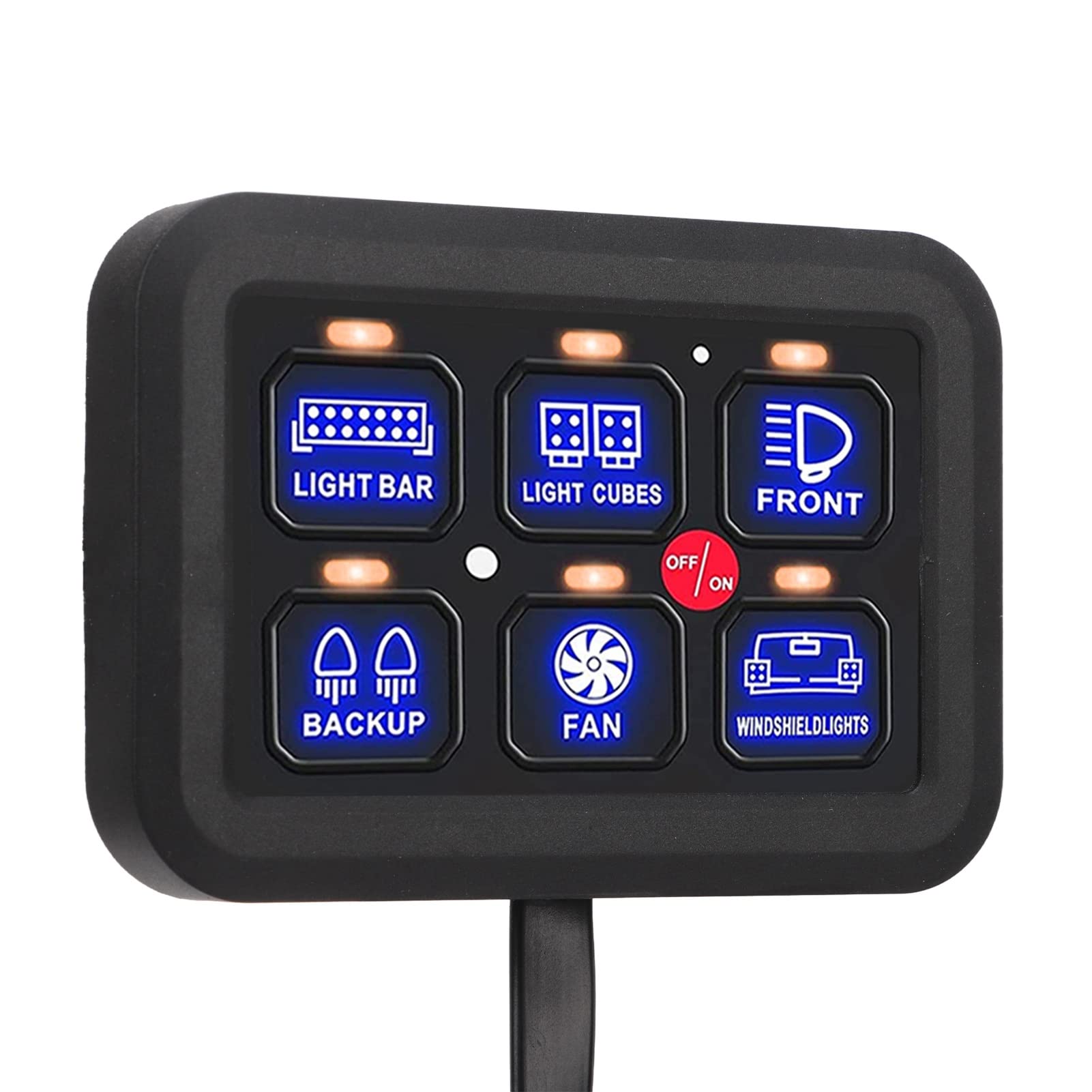 6 gang schalter panel,6 Gang Schalter Panel,6-Gang-Schalttafel,Automatische Dimmbare Led-On-Off-Car-Schalter-Panel Led-Touch-Bedienfeld Univesal Für Lkw-Boot-Off-Road-Fahrzeug Atv Utv Suv-Bus von Tbest