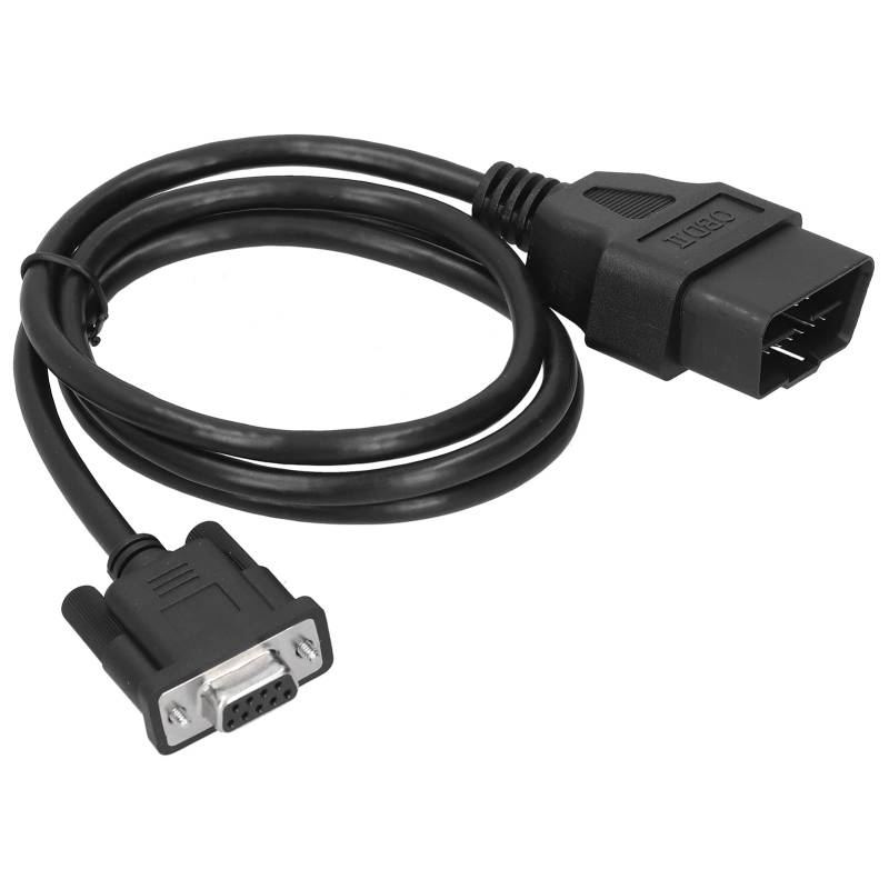 Auto-Diagnose-Schnittstellenadapter, 16-poliges ABS-Autodiagnosekabel Obd2 DB9 Auto-Diagnoseschnittstellenadapter Verlängerungskabelanschluss rs232 ob Diagnose-Scan-Tool-Ersatz von Tbest