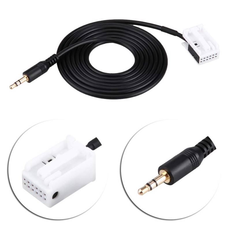 Auto Audio -Aux -Kabel mit Funkgerätetools für 307 308 407 C2 C5 von Tbest