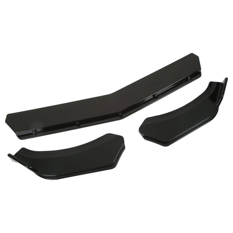 Auto Frontstoßstange Lippe Spoiler, 3PCS Frontstoßstange Lippe Kinnspoiler Schwarz Flexible Einstellung Universal Kratzfest für Auto von Tbest