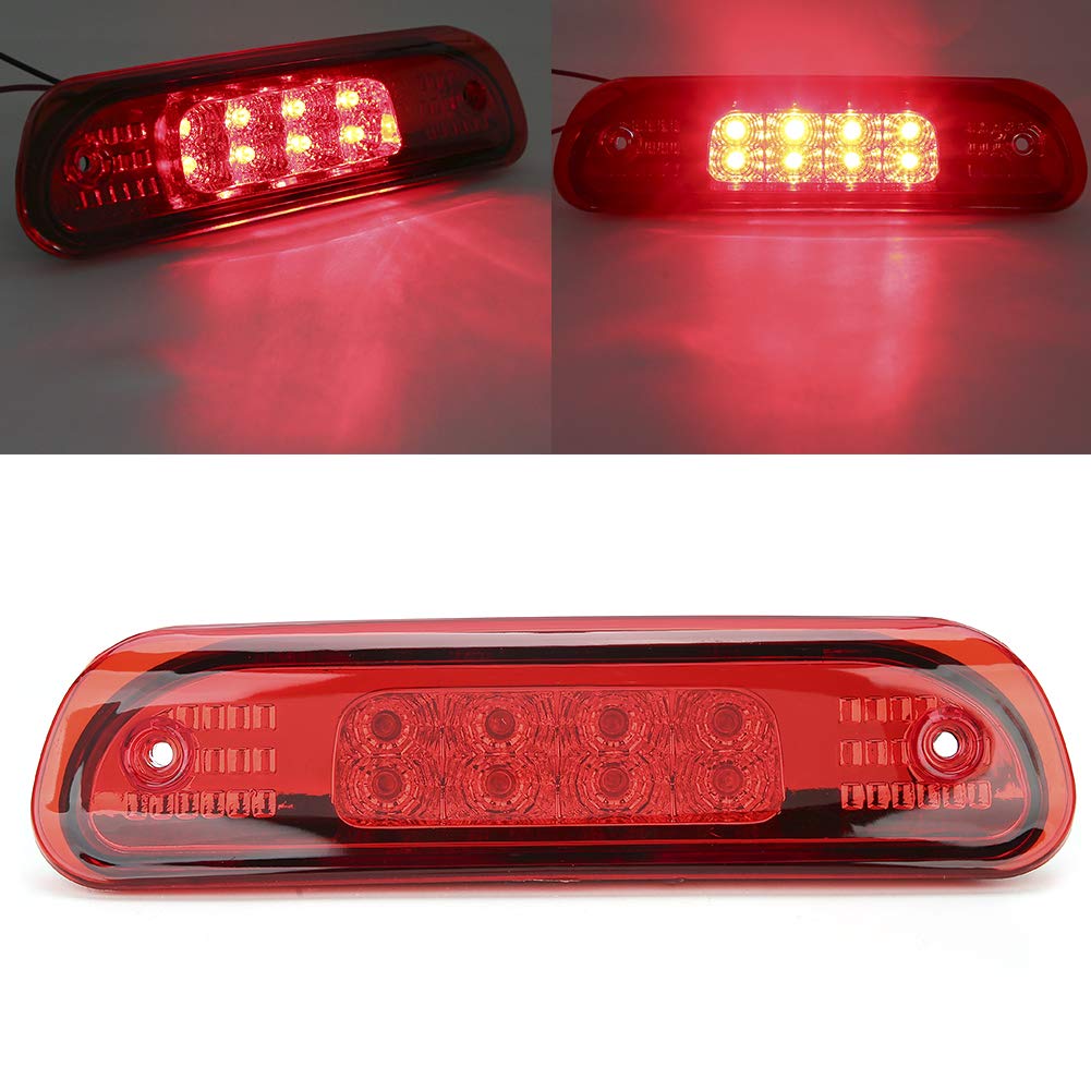 Bremslicht, dritte Bremsleuchte, 2004, Grand Cherokee Dritte Bremslicht, hohe Bremsleuchte LED 55155140ab, geeignet für Grand Cherokee 1999 2004, Rot (rot) von Tbest