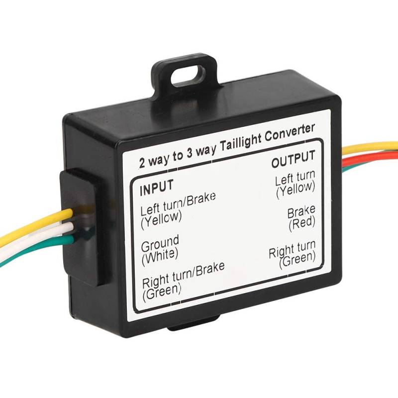 Curt 2-zu-3-Draht-Konverter 2-zu-3-Draht-Spleißanhänger-Konverter Elektrisches System Kabelbaum-Adapter US-Typ von Tbest