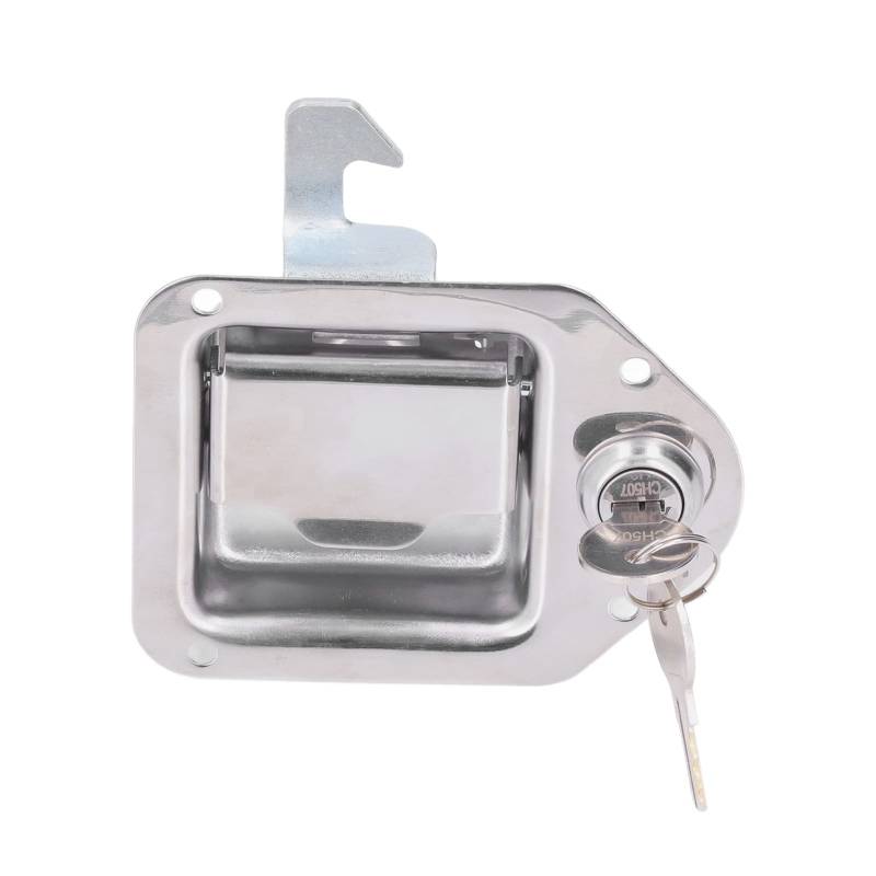 Edelstahl -LKW -Lkw -Werkzeugkasten Griff Latch Lock 304 Paddel mit Tasten ATV UTV RV Anhänger | Silber von Tbest