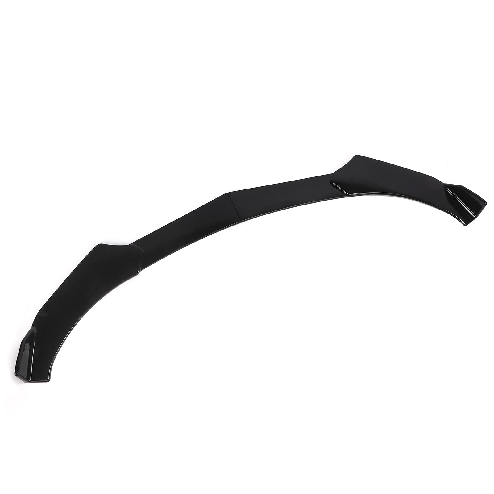 Frontstoßstange Splitter,Frontstoßstange Lip Spoiler 4 Teile Form Universal Modifikation Aggressive Dekoration(Glänzend schwarz) von Tbest