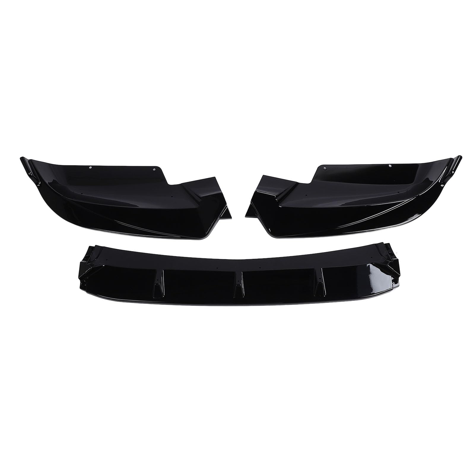 Frontstoßstangen-Lippenspoiler, Sportlicher Racing-Look, Frontstoßstangen-Lippen-Kit X6 F16 M, Glänzend Schwarz von Tbest