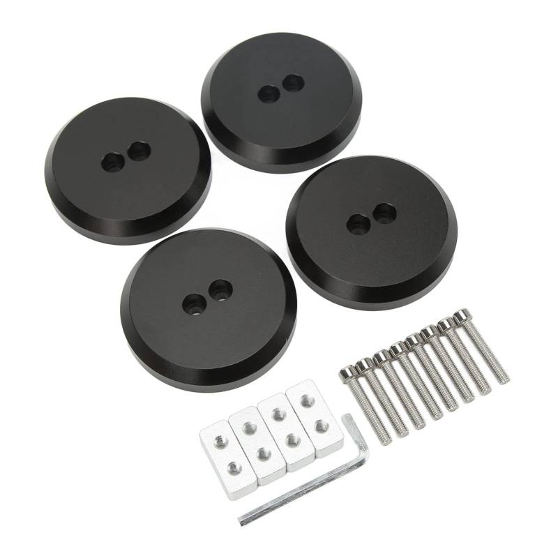 Jack Pads Adapter Protector, 4PCS Aluminium Jack Pad Adapter Schwarz Starke Stärke Eloxierte Oberfläche Schwarz Ersatz für Corvette C5 C6 C7 C8 von Tbest