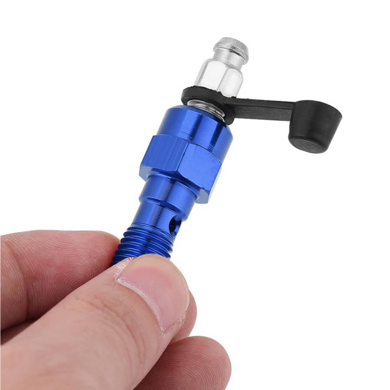 M10x1.0mm Motorradbrems -Hauptbremszylinder Nippel Banjo Bolzenblutschraube mit Staubkappe für Universelle Anwendungen (BLUE) von Tbest