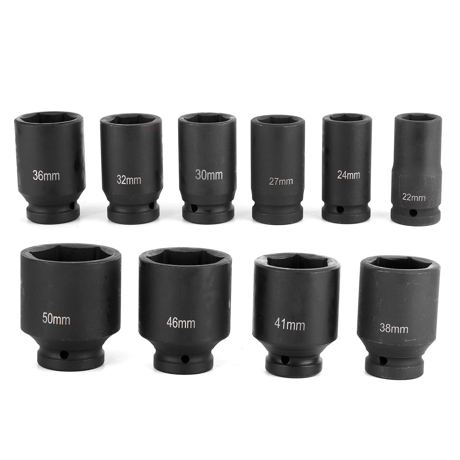 Metric Deep Impact Socket 3 / 4in Laufwerk 6 - Punkt Set 22-50 Mm Tragbares Auto -Auto -Werkzeug Geeigneter Workshop von Tbest