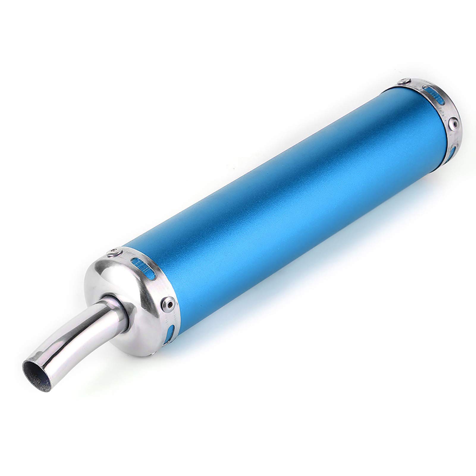 Auspuff,Moped-Auspuffschalldämpfer, Edelstahl Motorrad Auspuff Schalldämpfer 20 Mm / 0,8 Zoll Modifizierte Teile Für 2-Taotorräder 2-Takt-Motorräder (Blau) von Tbest