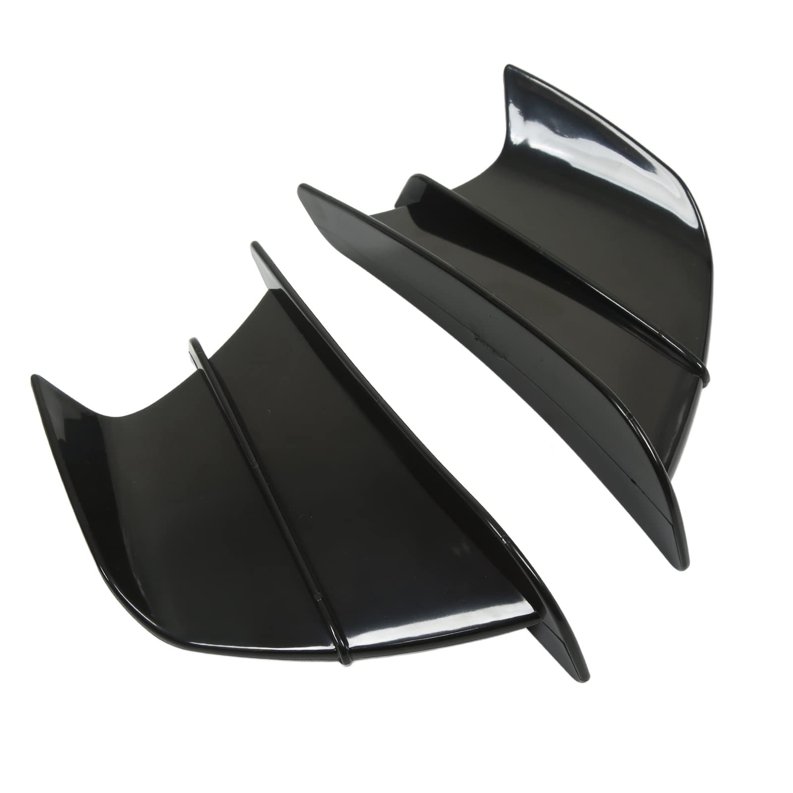 Motorrad Seitenspoiler, Frontverkleidung Aerodynamische Winglets Wings Ersatz für 400 250 Z900 Z1000 (Gl?nzend schwarz) von Tbest