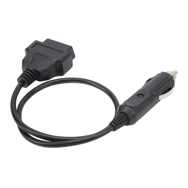 OBD2-Kabeladapter, OBD2-Fahrzeug-ECU-Notstromversorgungskabel 12 V mit Zigarettenanzünder, Auto-zu-OBD-Buchse, Kabeladapter von Tbest