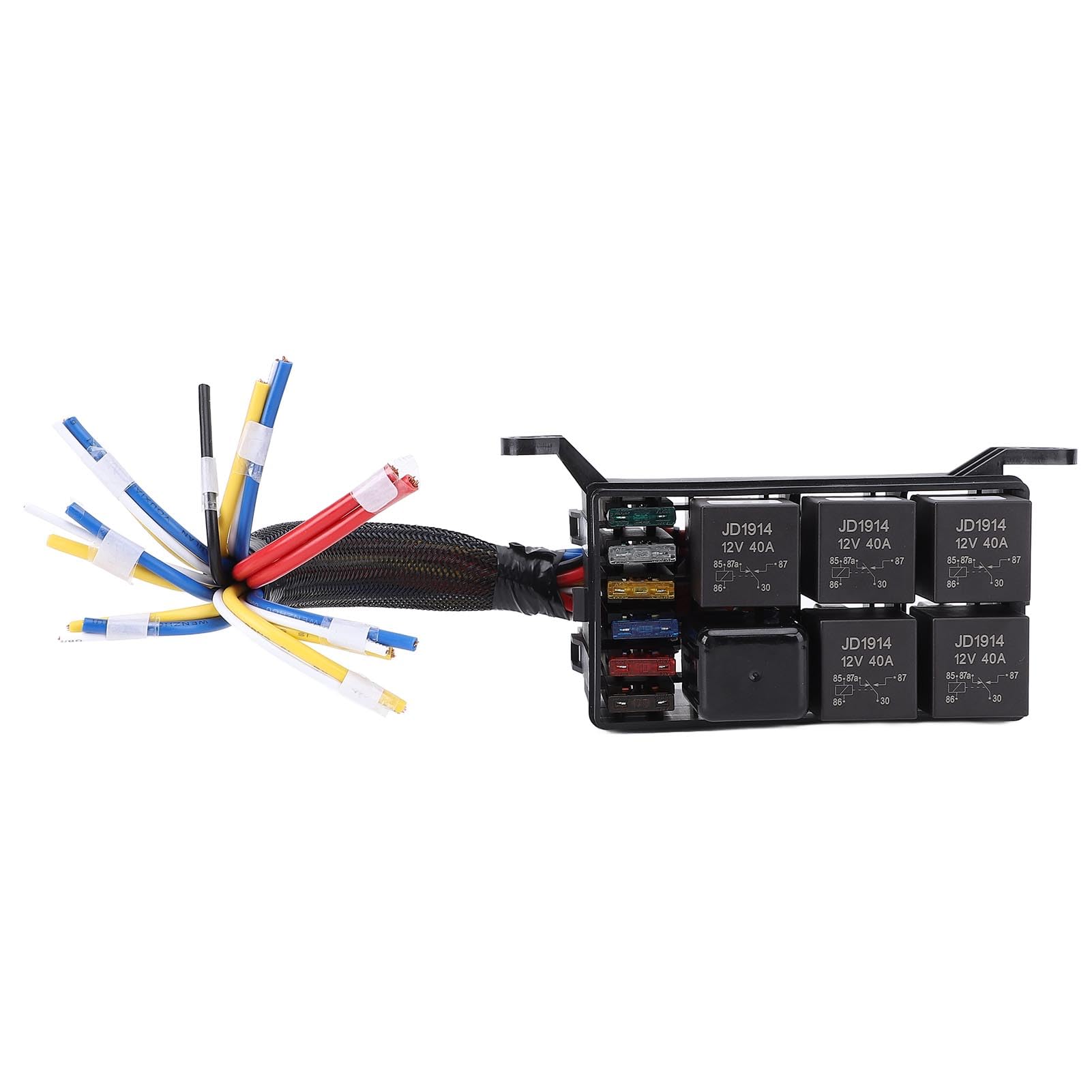 Relaisbox 6 Slot Universal Auto Marine Boat 12V 4 Pin 5 Pin vor Kabel Verdrahtet von Tbest