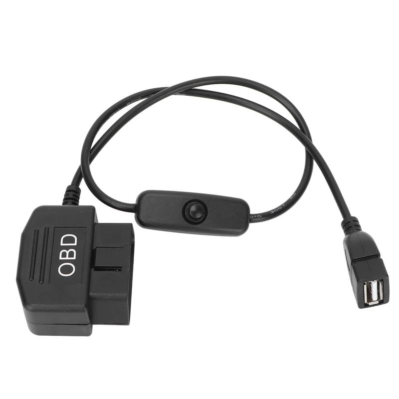 Tbest Autoladegerät 16-poliger OBD2-Stecker USB-Ladekabel OBD-Adapterkabel 18,9-Zoll-Universalstecker-Ladegerät von Tbest