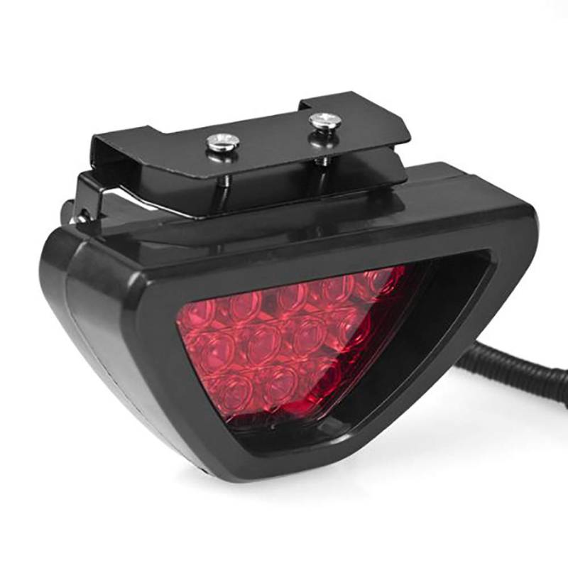 Tbest Dreieckiges Bremslicht für Auto, F1, DRL, Rot, 12 LEDs, Hinteres Schwanz, Nebel, dreieckiges Bremslicht, Sicherheitslampe für Auto (wie abgebildet) von Tbest