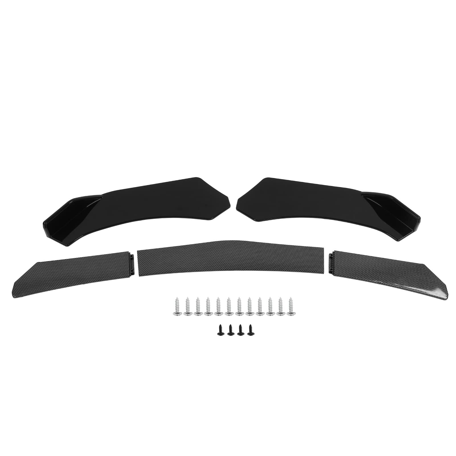 Tbest Frontstoßstangen-Diffusor, 5-teiliges Frontstoßstangen-Lippenkörper-Kit Universal-Lippensplitter-Spoiler-Diffusor-Canard-Schutz für Auto von Tbest