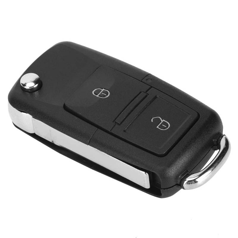 Tbest Remote Start Smart Car Remote Schlüsselanhänger 433 MHz 2 Tasten mit Id48 Chip 1J0959753Ct Passend für Vario 2000-2008 von Tbest