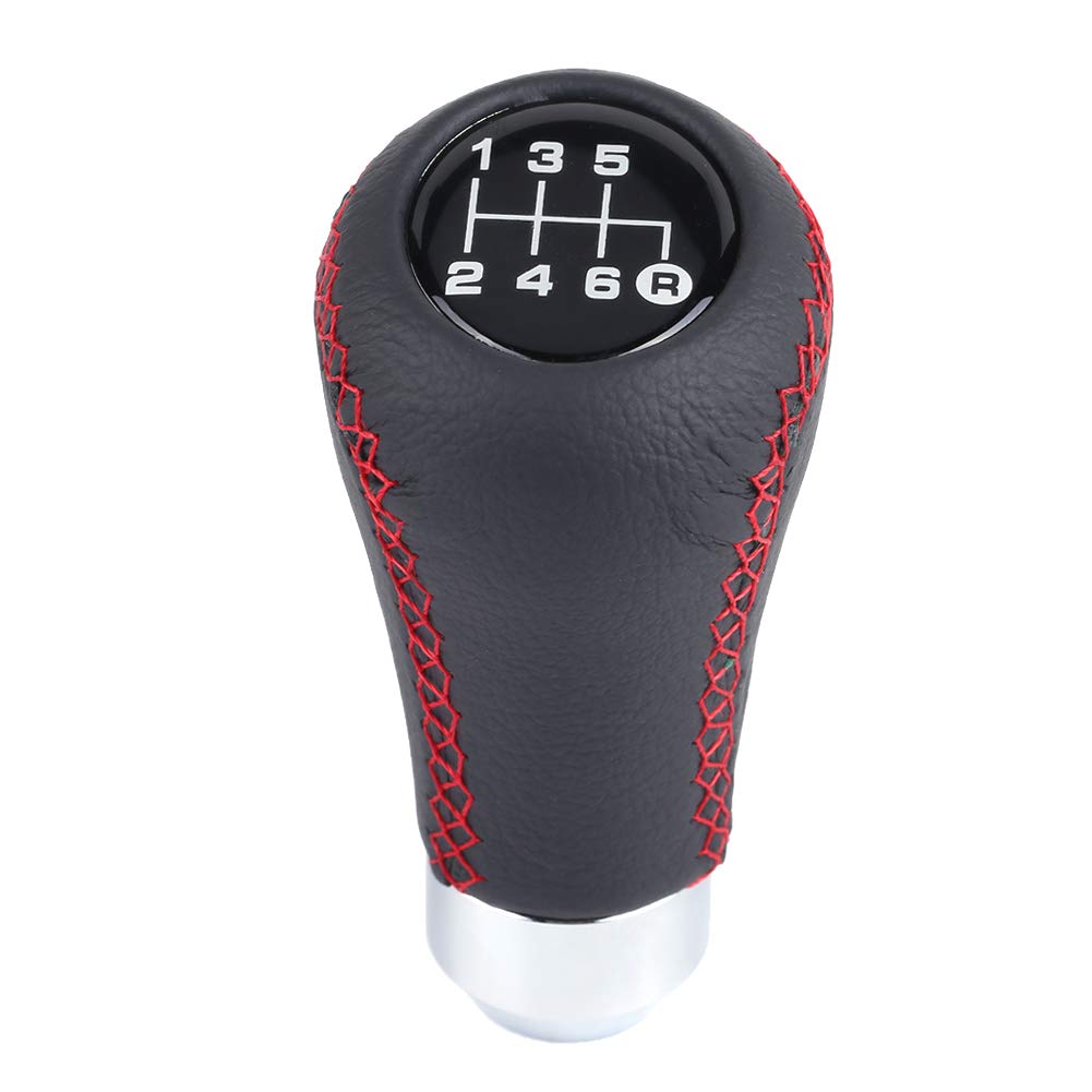 Universal Car Vehicle 6 Speed ​​Gear Shift Knob PU Shifter Stick mit 3 Schläuchen, die für die Meisten Getriebe -Enthusiasten Geeignet Sind (Rot) von Tbest