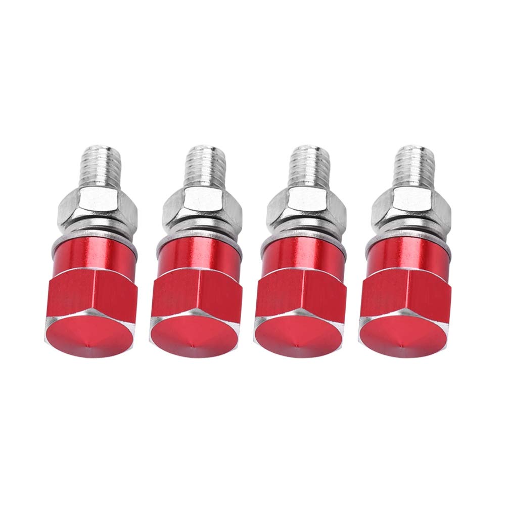 Universelle Kennzeichen Rahmenschrauben Schrauben 4pcs Klassisch Look für Motorrad (Rot) von Tbest