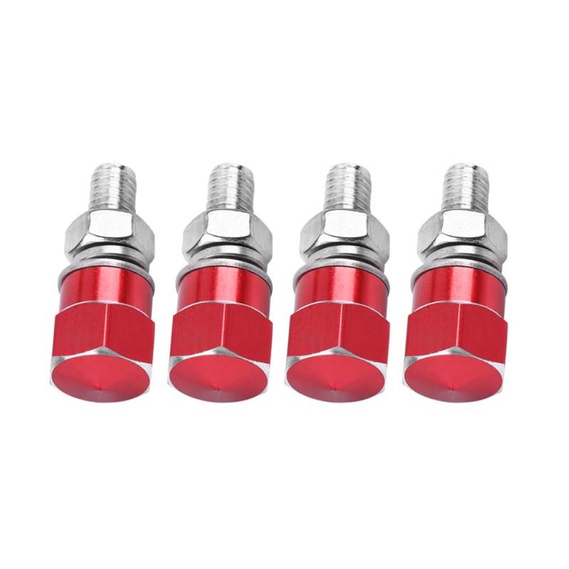 Universelle Kennzeichen Rahmenschrauben Schrauben 4pcs Klassisch Look für Motorrad (Rot) von Tbest