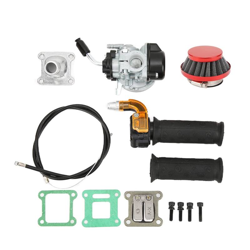 Vergaser Gasgriff Kit, 0,7 Zoll Vergaser Luftfilter Gasgriff Kit für 2-Takt 47cc 49cc Mini Pocket Bike Quad Chopper ATV von Tbest