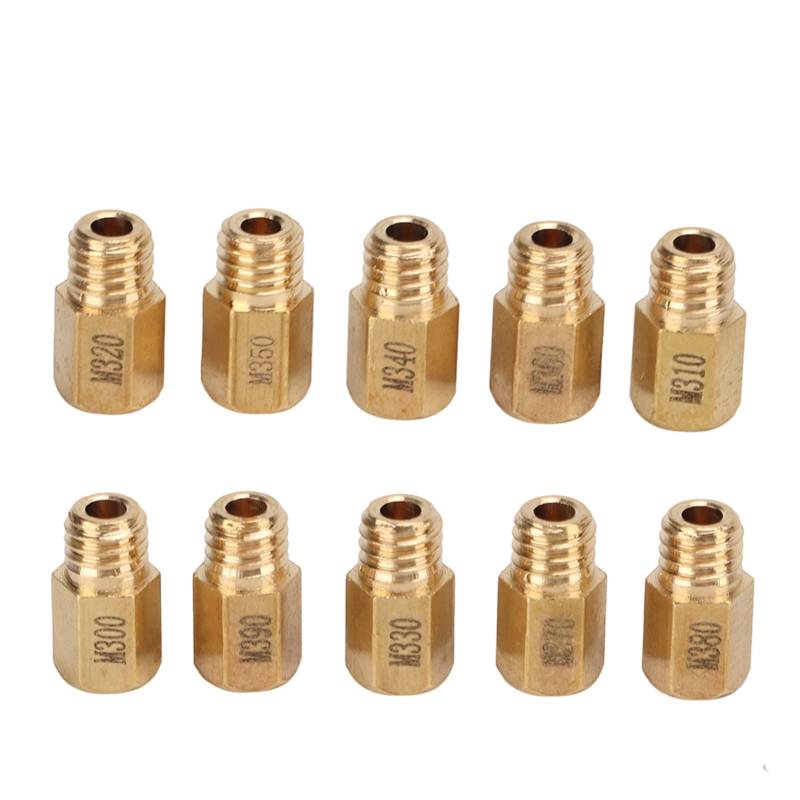 Vergaser Hauptdüsen, 10Pcs/Set Hauptdüsen Kit Hex yle Ming Ersatz für VM TM TMX 300?390 vergaser düsen von Tbest