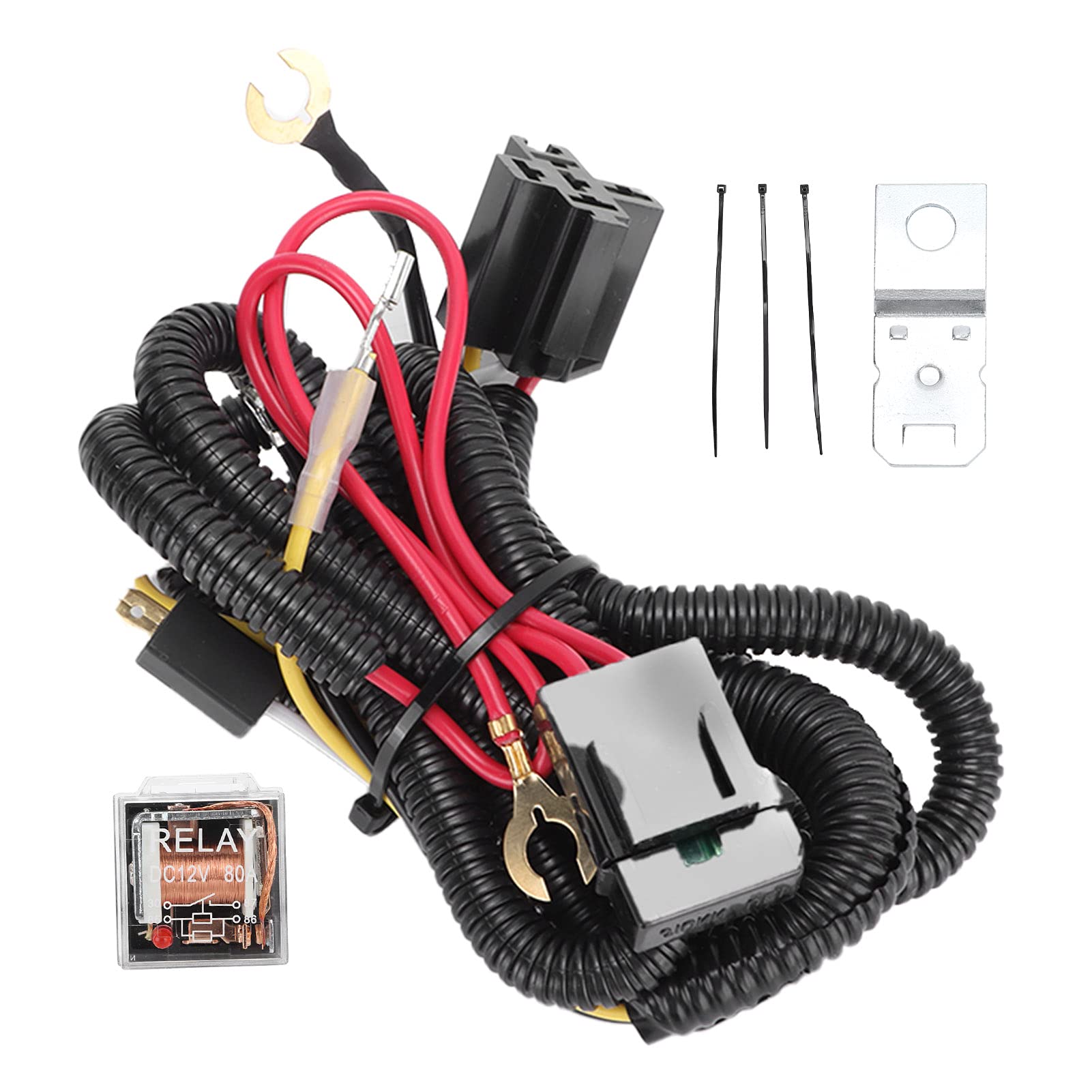 car horn wiring kit,Drucklufthörner für LKW,Hupen-Relaiskabelbaum,Kfz-Zündkerzenkabelsätze,12-V-Hupenkabelbaum-Relais-Kit-Set für Auto-LKW-Kühlergrillhalterung Blast Tone Universal von Tbest