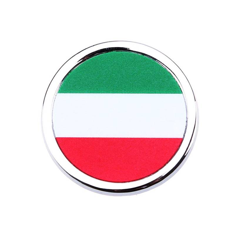 1 stücke Auto außen zubehör Italien Flagge Aufkleber Metall Mini runde Emblem für Toyota Rover Dodge Skoda Audi von Tcare