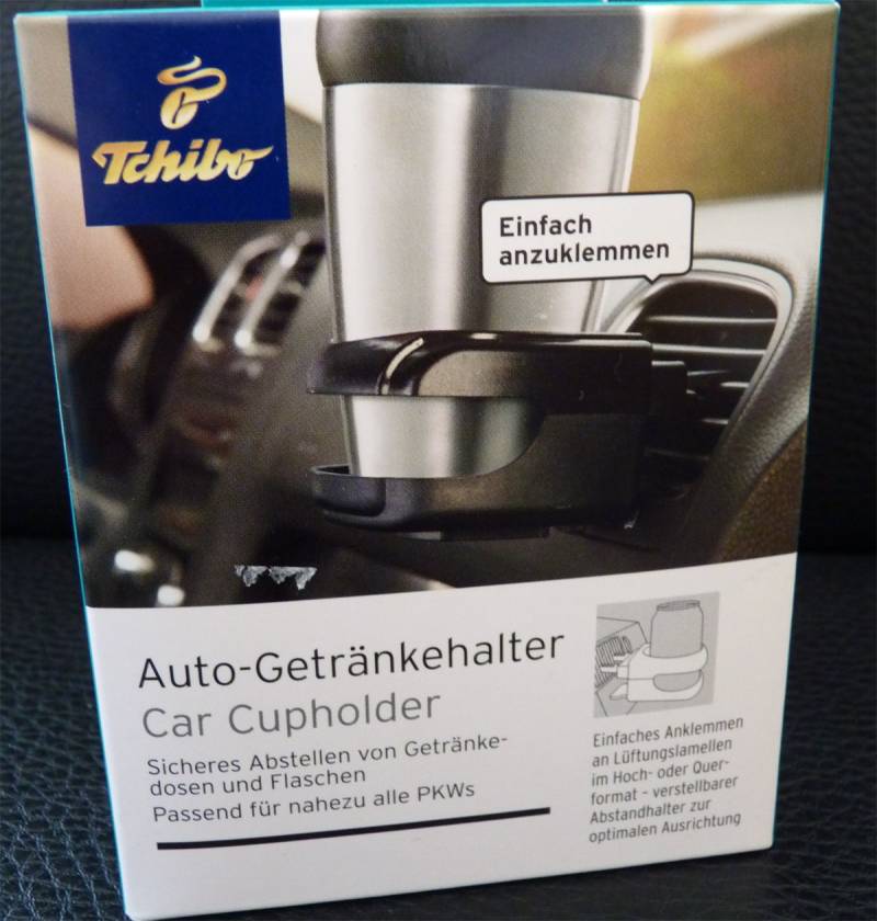 Tchibo TCM Auto Getränkehalter Dosenhalter Flaschenhalter schwarz von Tchibo