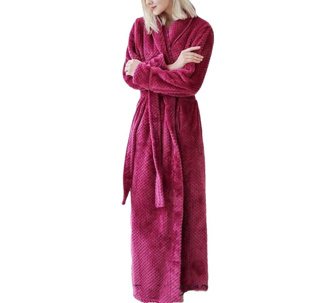 Tdvcpmkk Damen Herbst und Winter Flanell Robe Bademantel Verdickte Robe Pyjama Lose Home Kleidung von Tdvcpmkk