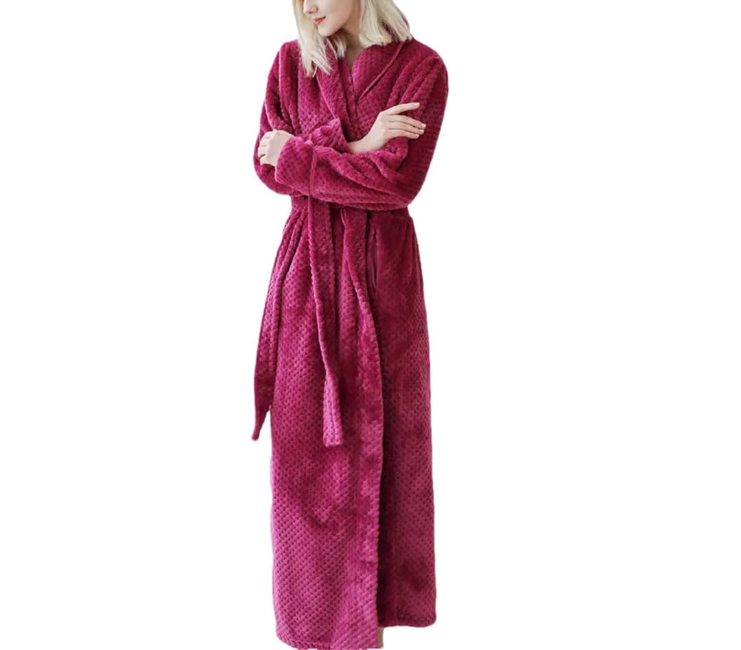 Tdvcpmkk Damen Herbst und Winter Flanell Robe Bademantel Verdickte Robe Pyjama Lose Home Kleidung von Tdvcpmkk