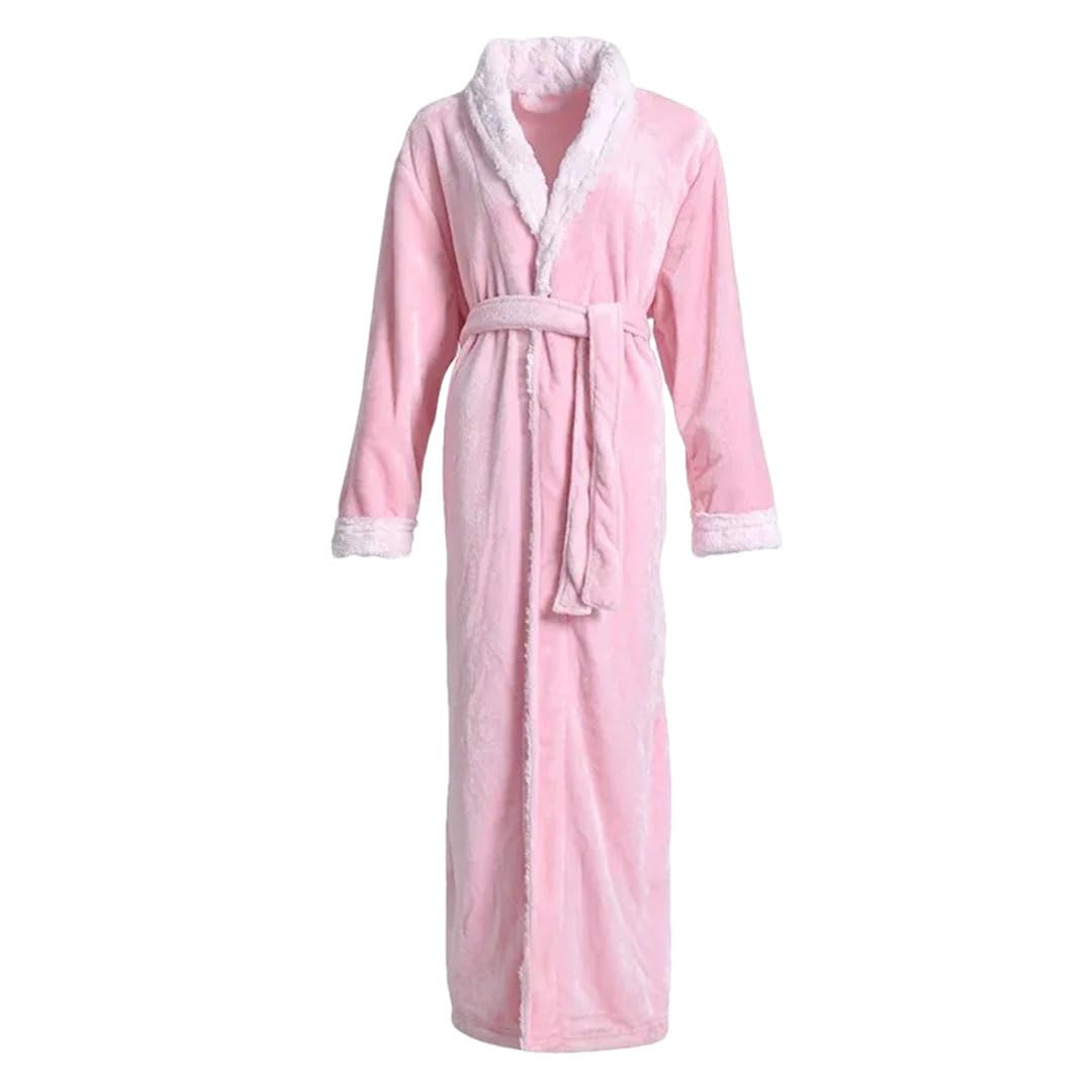 Tdvcpmkk Damen Kapuzenbademantel Nachthemd Weich Coral Fleece Nachthemd Lang Kimono Nachthemd Verdickte Robe von Tdvcpmkk