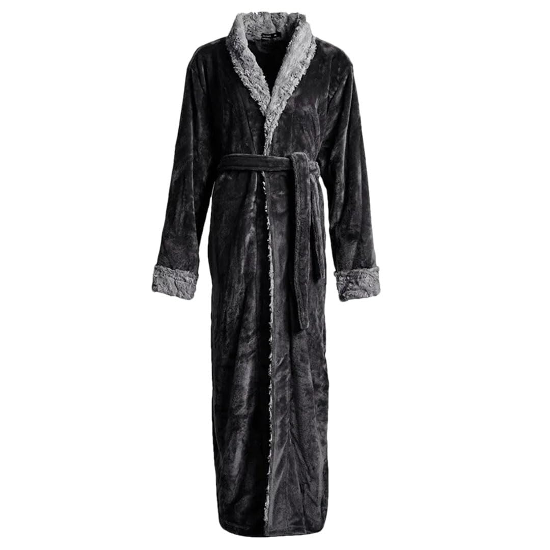 Tdvcpmkk Damen Kapuzenbademantel Nachthemd Weich Coral Fleece Nachthemd Lang Kimono Nachthemd Verdickte Robe von Tdvcpmkk