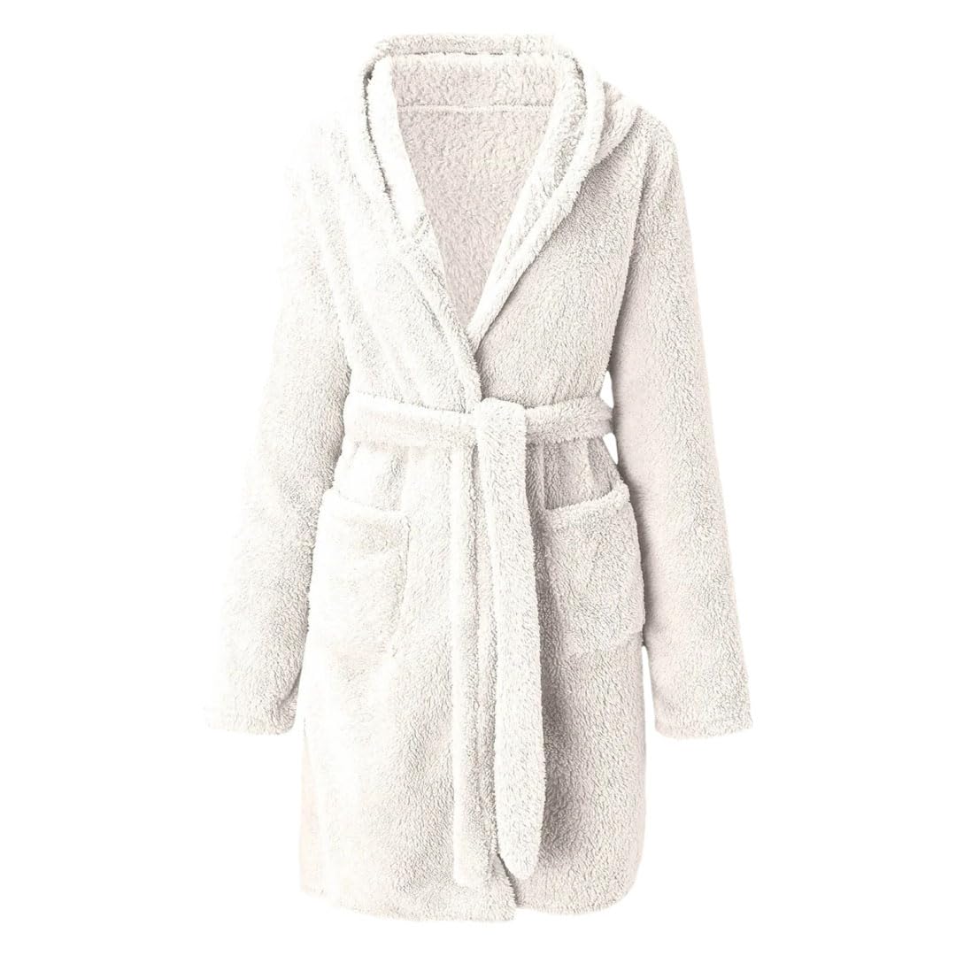 Tdvcpmkk Damen Nachthemd Plüsch Bademantel Dusche Spa Bademantel Robe von Tdvcpmkk