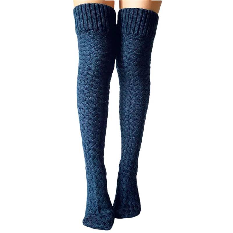 Tdvcpmkk Damen Overknee Gestrickte Strümpfe Verdickte Gestrickte Lässige Warme Oberschenkel Hohe Socken Beinwärmer von Tdvcpmkk