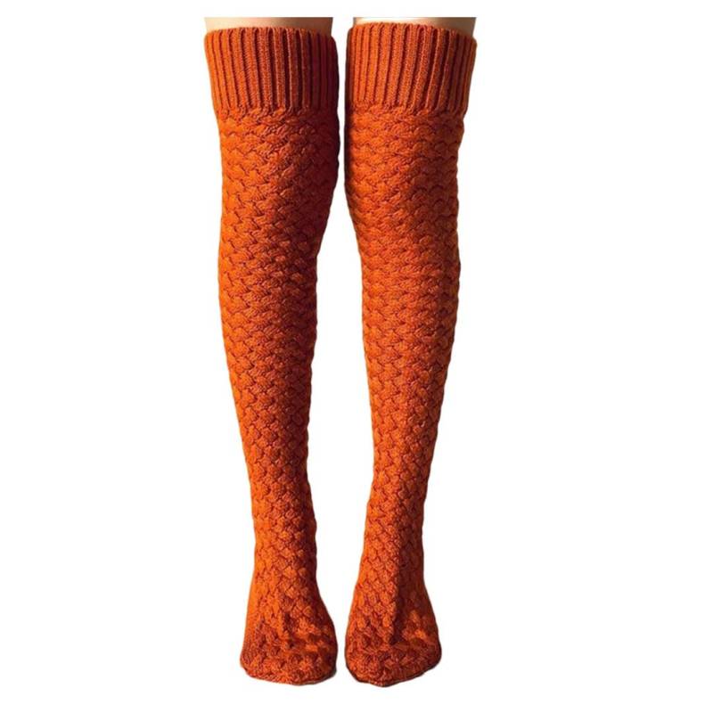 Tdvcpmkk Damen Overknee Gestrickte Strümpfe Verdickte Gestrickte Lässige Warme Oberschenkel Hohe Socken Beinwärmer von Tdvcpmkk