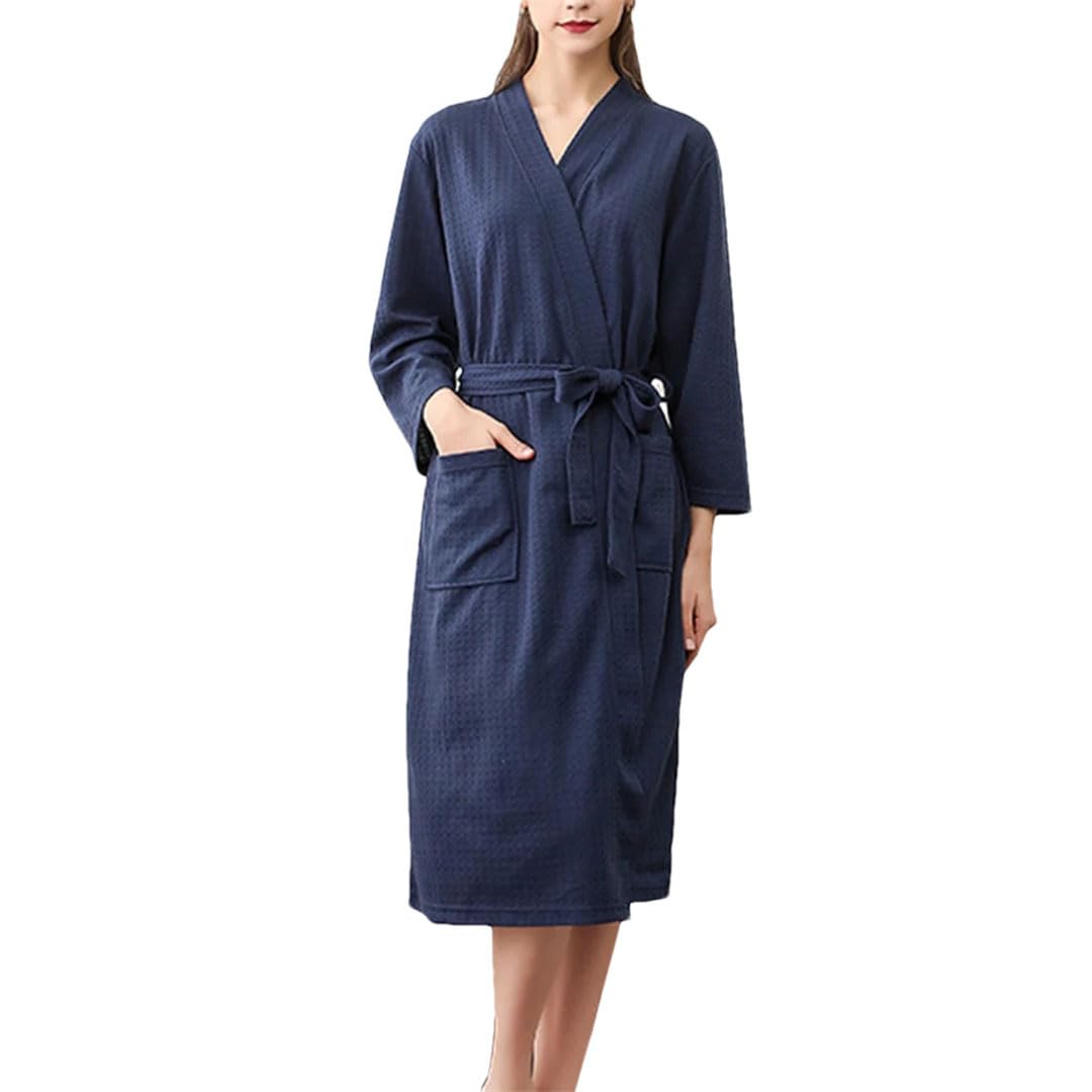 Tdvcpmkk Damen Saugfähige Bademäntel Waffel Weich Bademantel Spa Home Robe von Tdvcpmkk