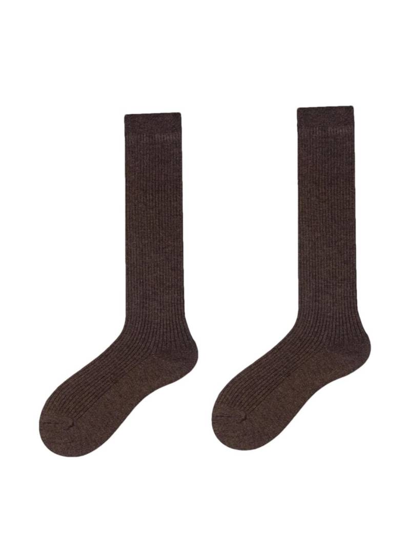 Tdvcpmkk Damen Wollmischung Wadenstrümpfe Gestrickte Lange Socken Gerippte Winter Warme Lässige Hohe Socken 1 Paar Weiche Weihnachtssocken von Tdvcpmkk