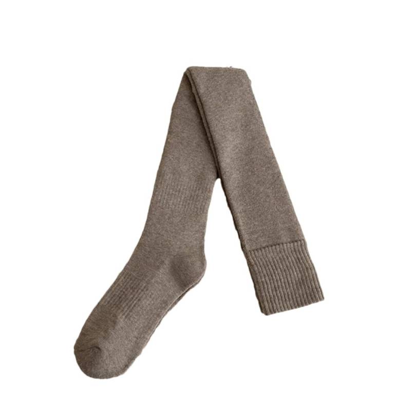 Tdvcpmkk Lange Overknee-Socken für Damen, dick, warm, lange Socken, lässig, einfarbig, Winter-Plüsch-Thermosocken, Damenstrumpf von Tdvcpmkk