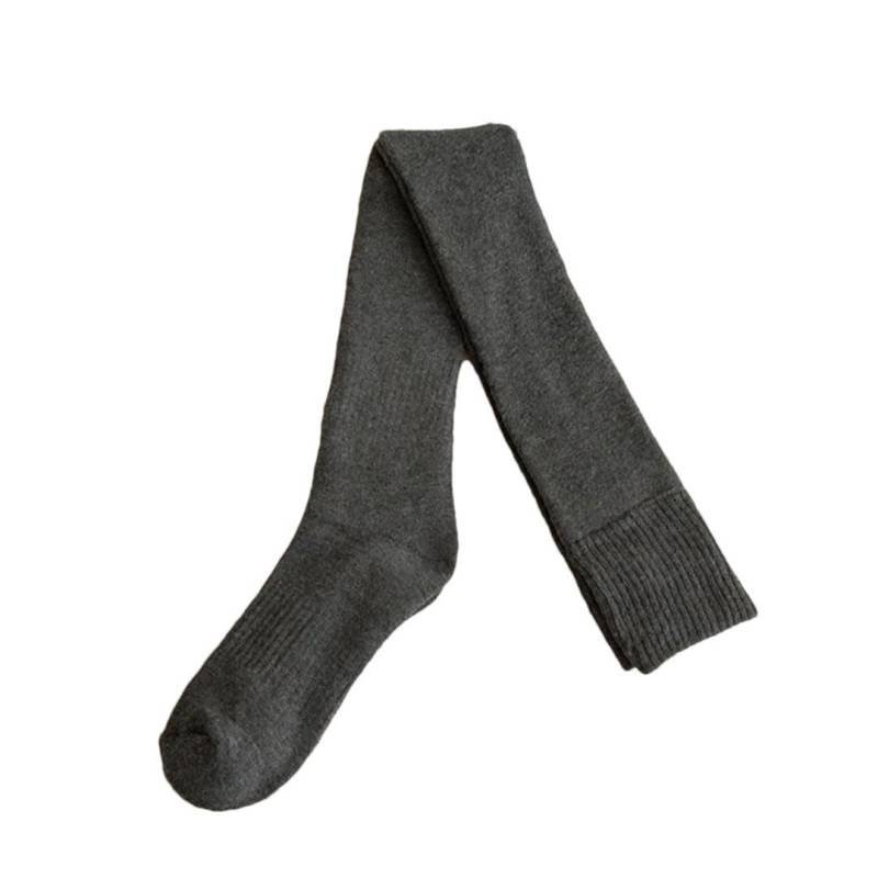 Tdvcpmkk Lange Overknee-Socken für Damen, dick, warm, lange Socken, lässig, einfarbig, Winter-Plüsch-Thermosocken, Damenstrumpf von Tdvcpmkk