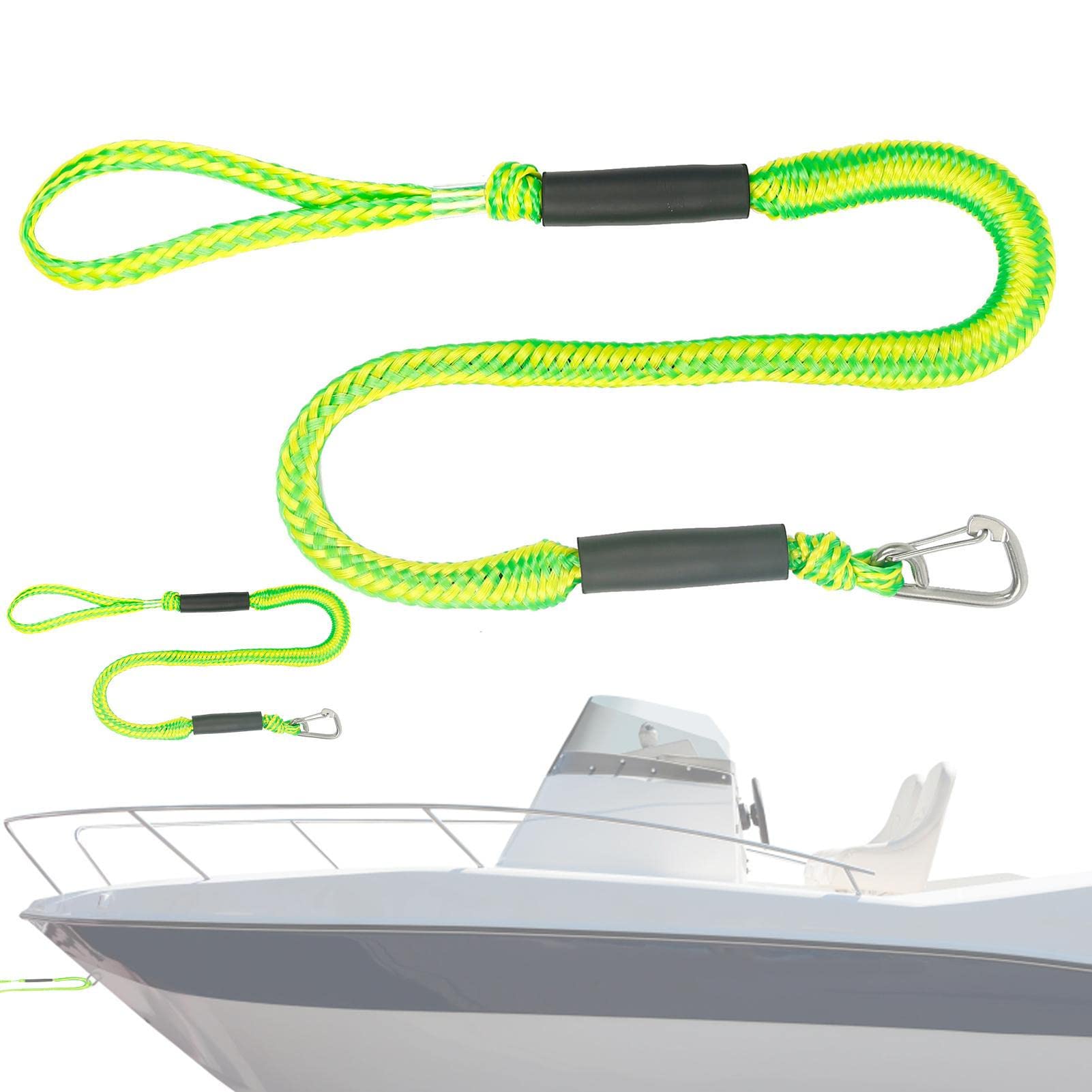 Boote Bungee Cords Kajak Dockingschnur für Yacht Tragbare Festmacher mit Haken für Schiffe, Docks, Pontons, Motorboote, Kajaks, Boote Zubehör Tebinzi von Tebinzi