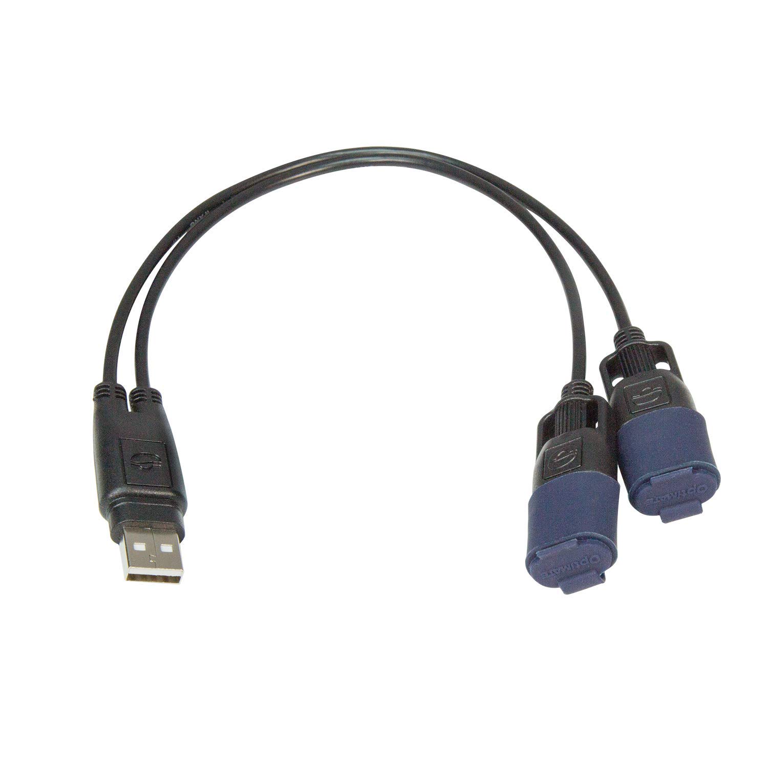 TecMate OptiMATE CABLE O-110, USB Y-Splitter, mit witterungsbeständigem Anschlusssystem, Blue von Tecmate