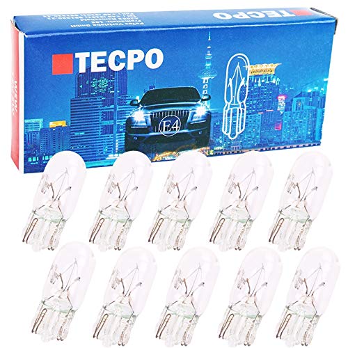 TECPO 10x Glassockel Birnen W5W 12V 5W, T10 W2.1x9,5d, E-Prüfzeichen, StVZO zugelassen, für viele Fahrzeuge mit T10 Fassung, robuste Qualität, Standlicht, Innenraumbeleuchtung, Kennzeichenbeleuchtung von TECPO