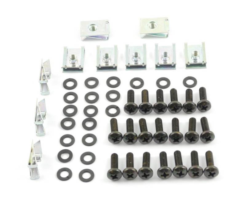 Tech-Parts-Koeln Motorrad Verkleidungsschrauben + Klemmen/Clips M5 Schrauben - 5x16mm Schwarz von Tech-Parts-Koeln